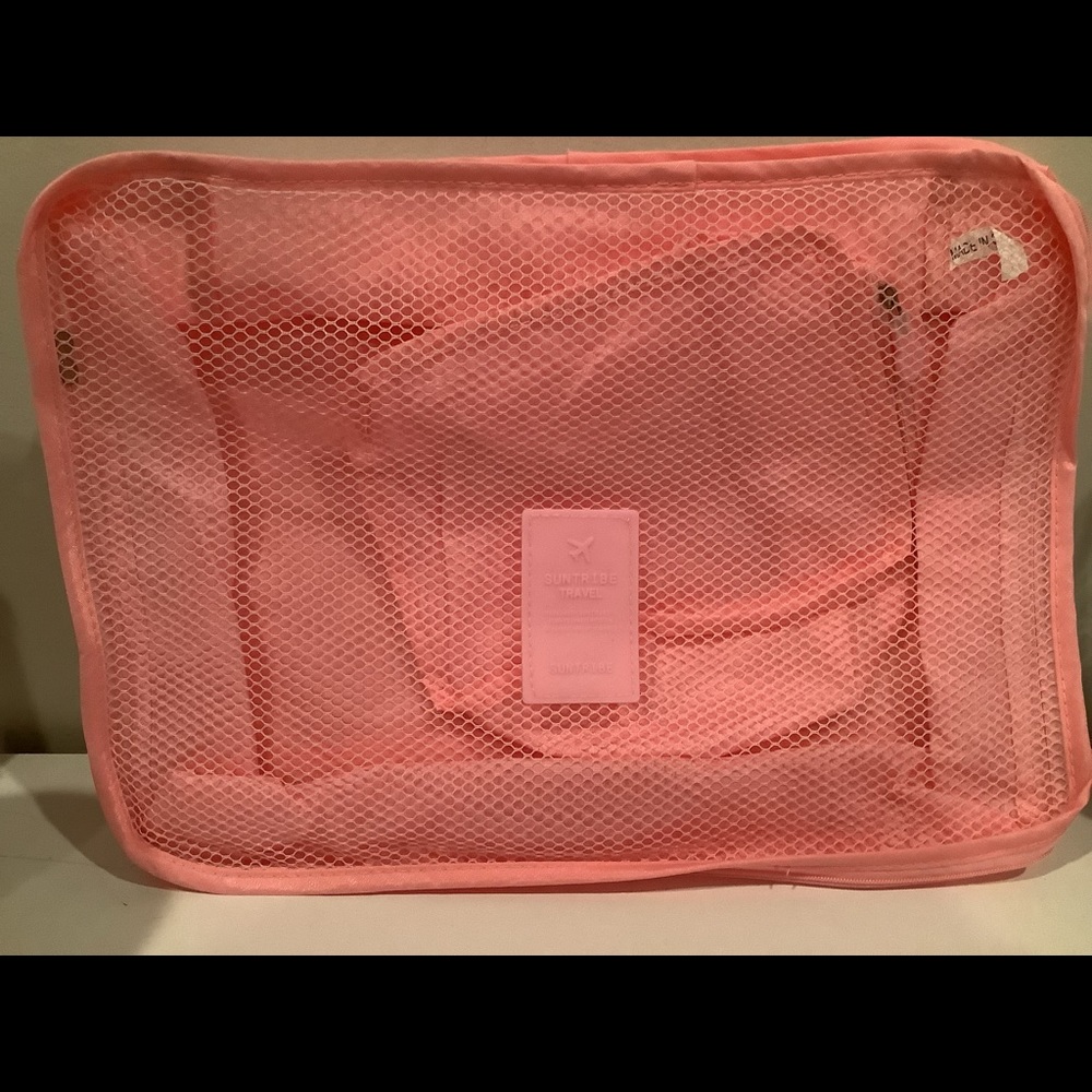 Pink travel packing cubes